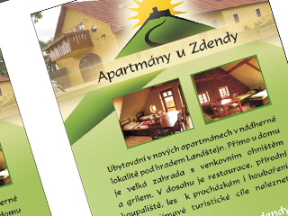 Apartmány u Zdendy - leták